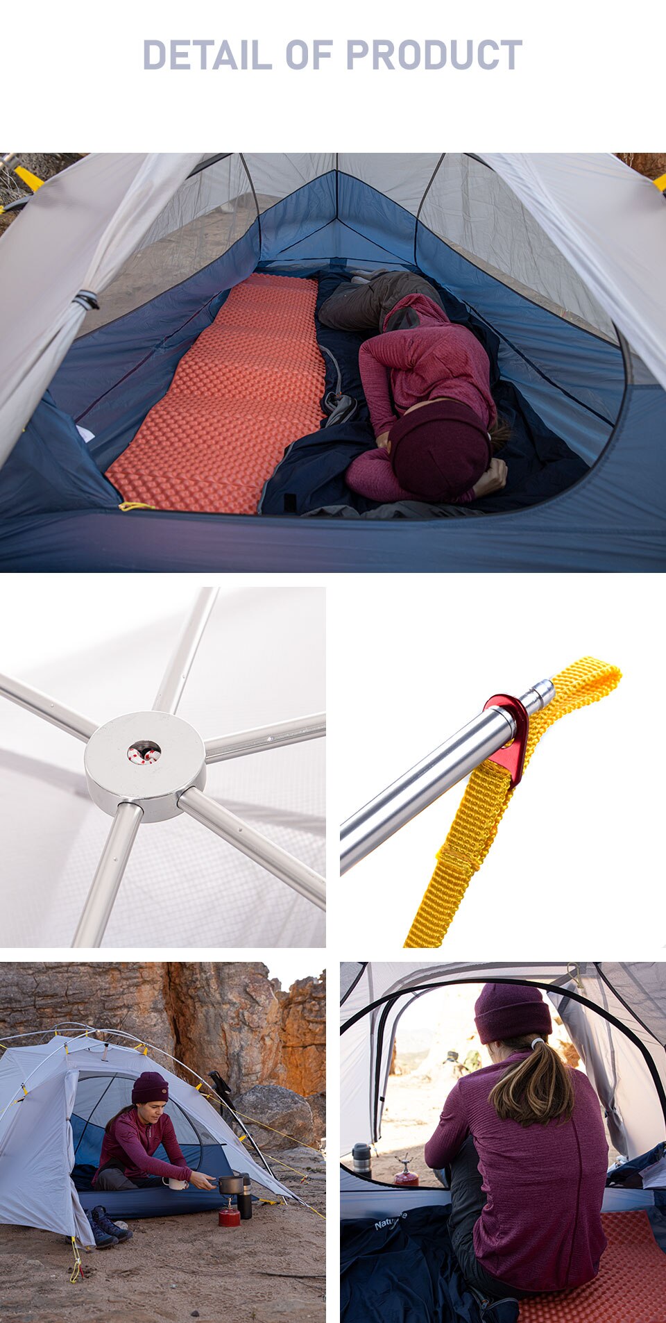 Cheap Goat Tents  CloudUp Wing 2 Person 15D Nylon Double layer Tent Outdoor Camping Sun Protection Rainproof Portable Ultralight Tent Tents 